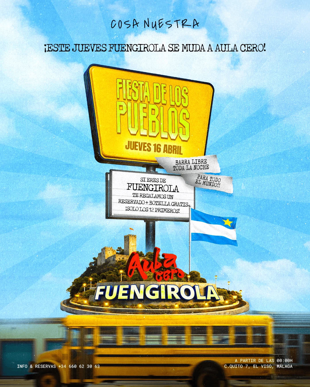 Fiesta de los Pueblos — Jueves 16 de Abril en Cosa Nuestra Málaga