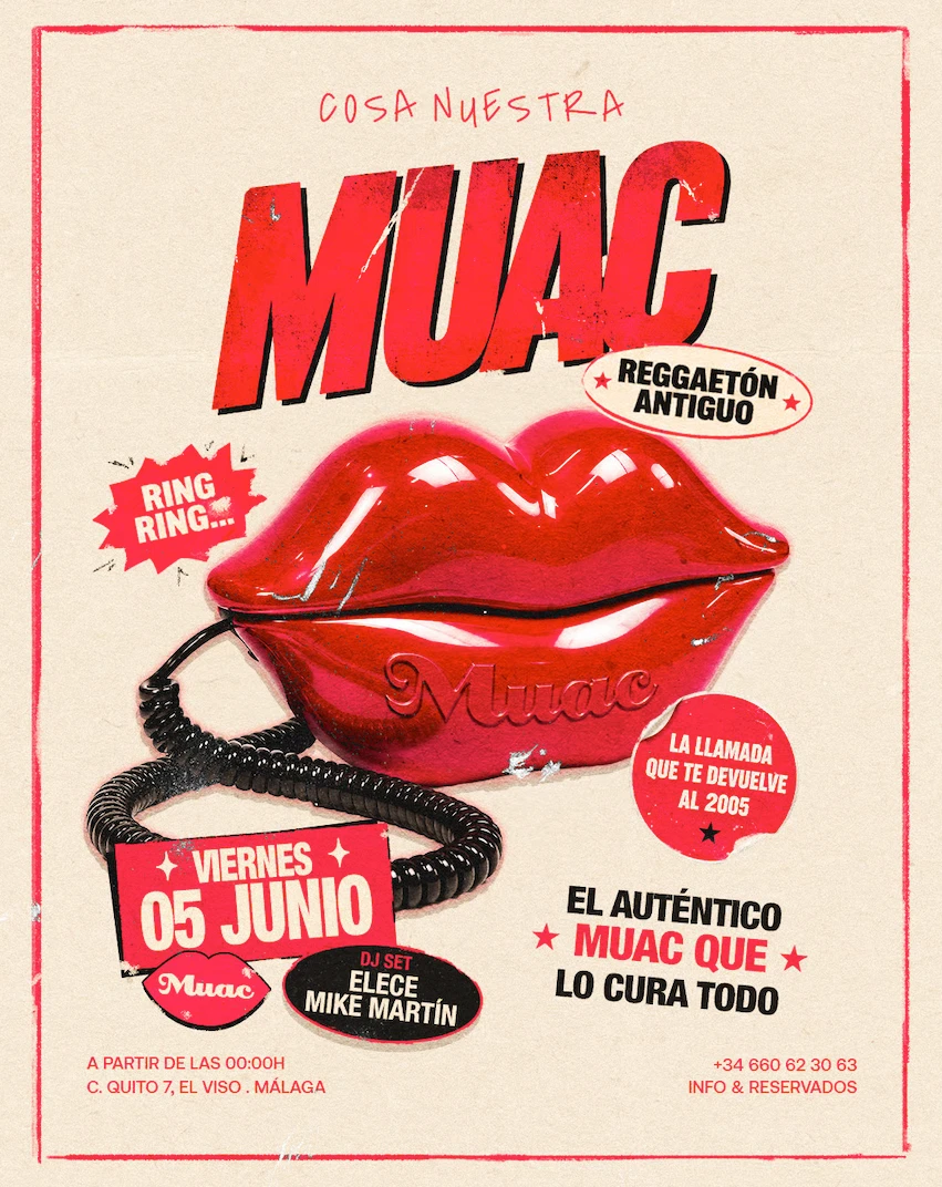 MUAC — Reggaetón Antiguo · Viernes 05 Junio · Elece & Mike Martín en Cosa Nuestra Málaga — Cosa Nuestra Málaga
