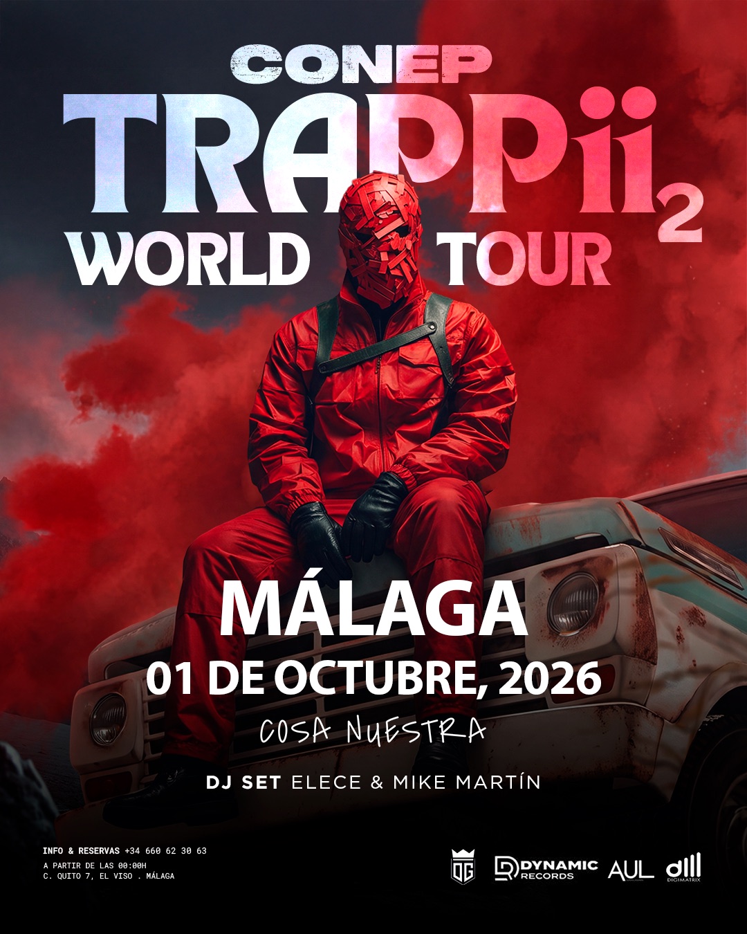 Conep Trappii 2 World Tour — Elece & Mike Martín · Jueves 1 Octubre · Cosa Nuestra Málaga — Cosa Nuestra Málaga