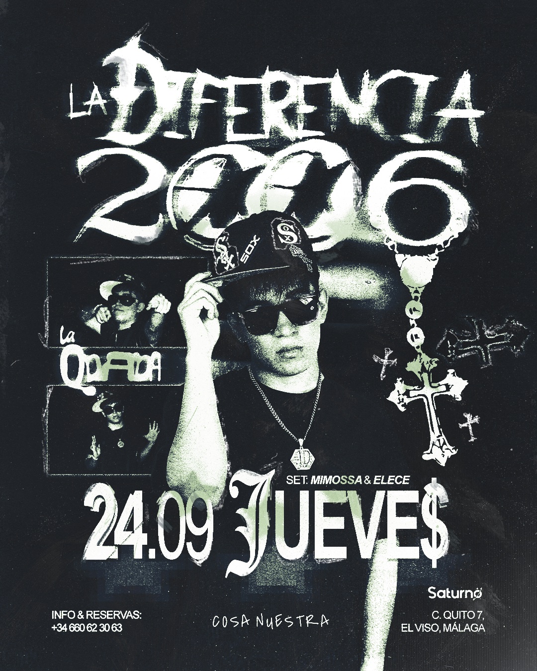 La Diferencia 2006 en La QDADA — Mimossa & Elece · Jueves 24 Septiembre · Cosa Nuestra Málaga — Cosa Nuestra Málaga