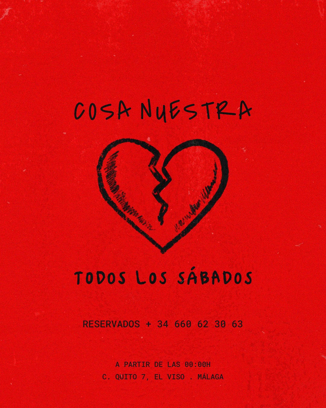 Sábado Nuestro · Sábado 3 Octubre · Cosa Nuestra Málaga — Cosa Nuestra Málaga